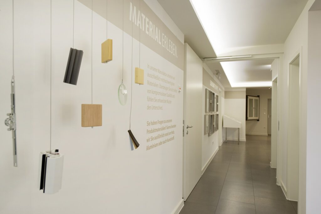 Materialmuster Ausstellungsraum